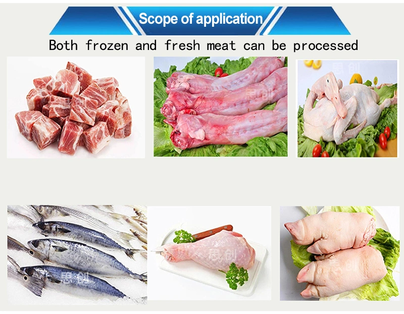 Automatic Chicken Fish Cutting Machine for Whole Chicken Block Cubes Cutter Frozen Fish Chopping
