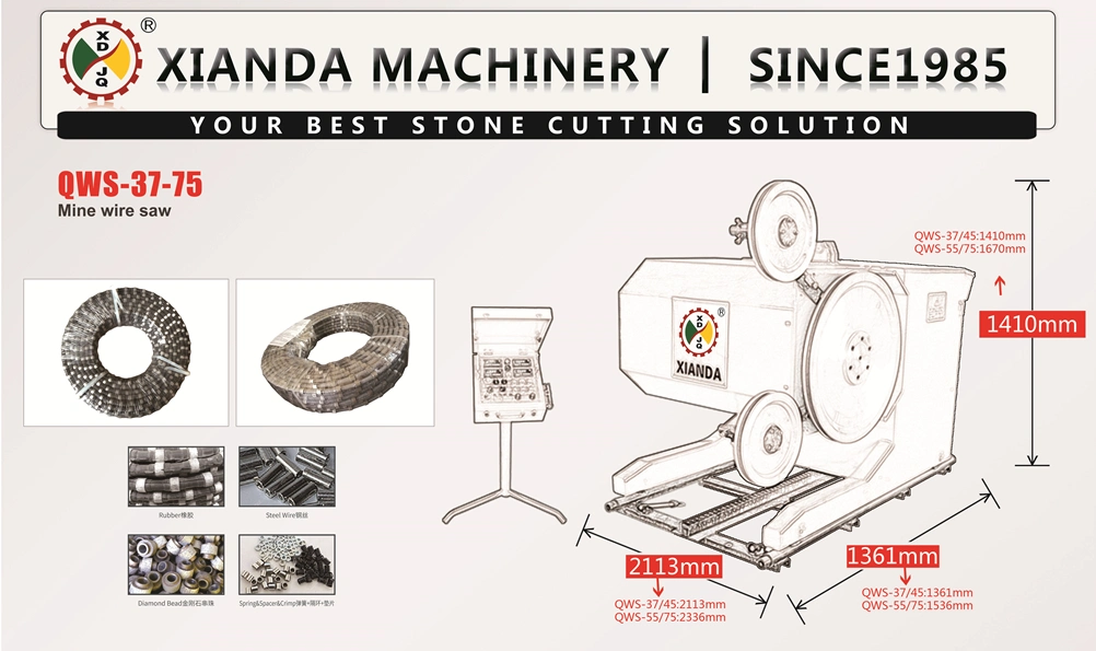 Energy Saving Diamond Wire Saw Machine for Stone Quarry