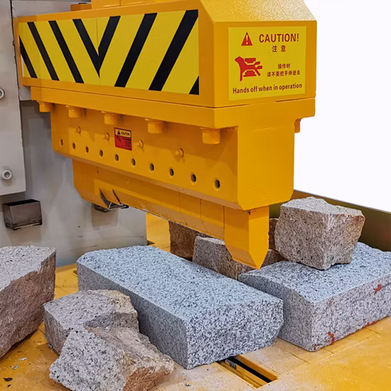 Nature Stone Cutting Spitting Machine for Granite Cobblestones Paving Stone Mushroom Wall Making Face