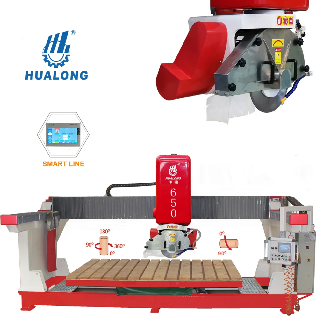 Direct Factory Price Hualong PLC Controlled High Efficiency Easy Installation Mono-Block Laser Bridge Cutter Hlsq-650 for Sale